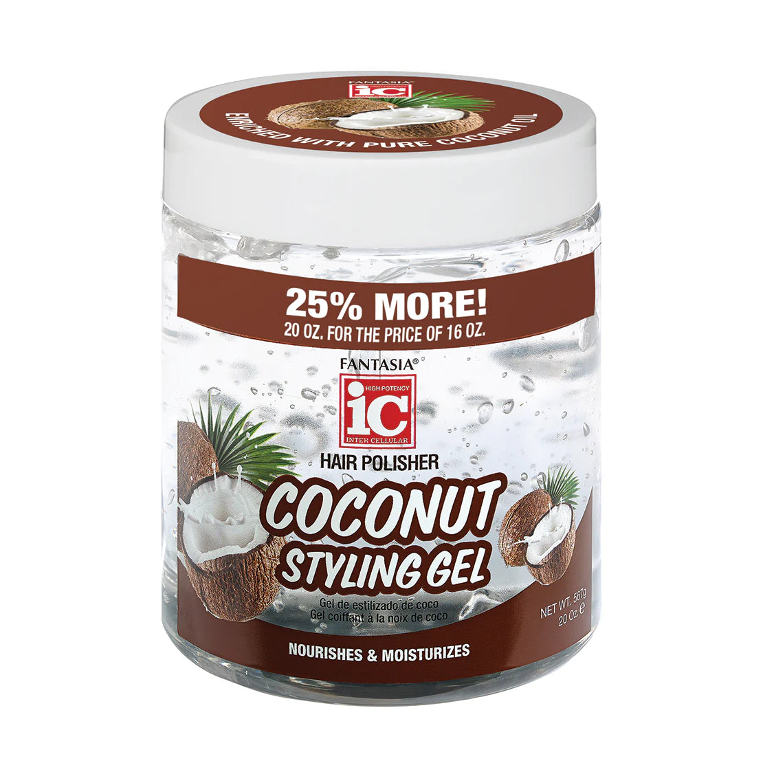 Fantasia COCONUT ‣ STYLING GEL 20 OZ.