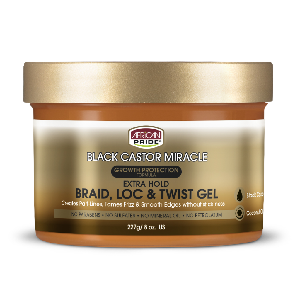 Black Castor Miracle Braid, Loc & Twist Gel, 8 Oz