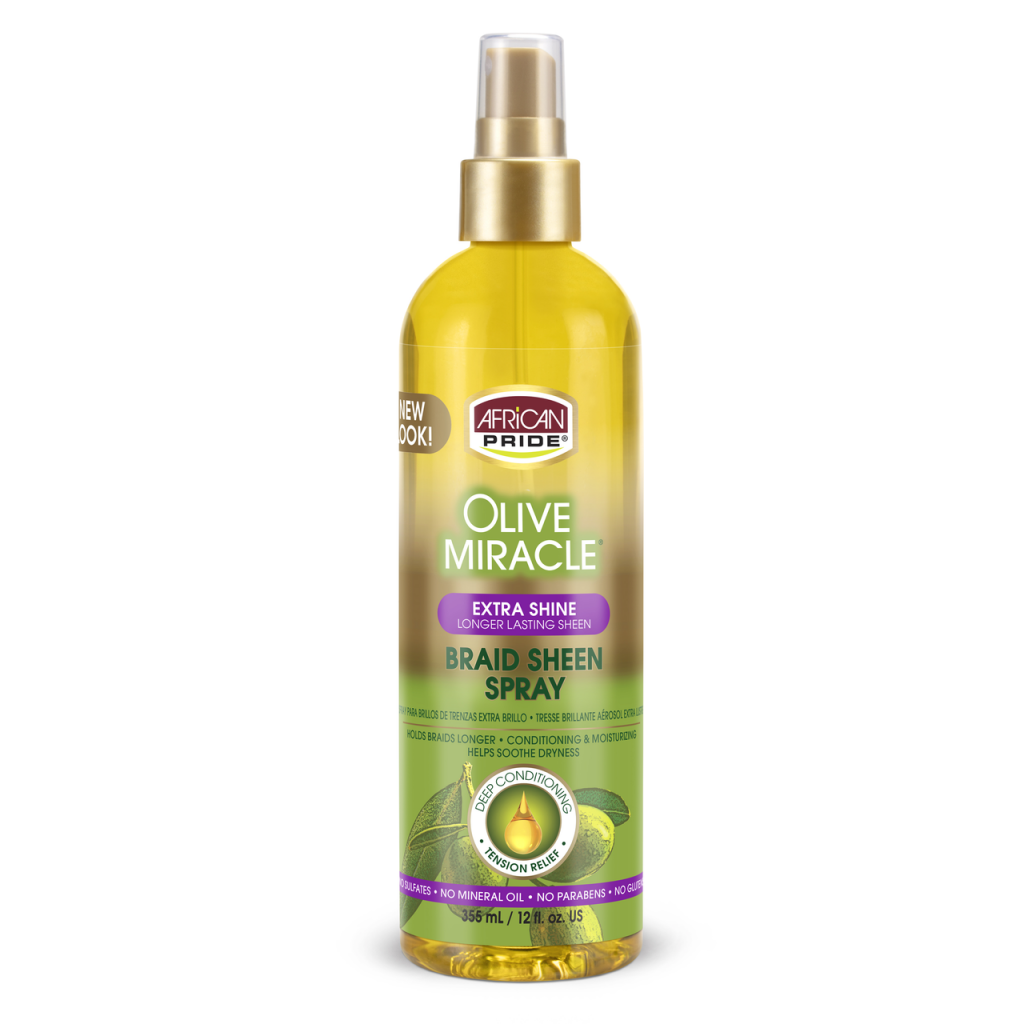 Olive Miracle Braid Sheen Spray, Extra, 12 Fl Oz